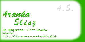 aranka slisz business card
